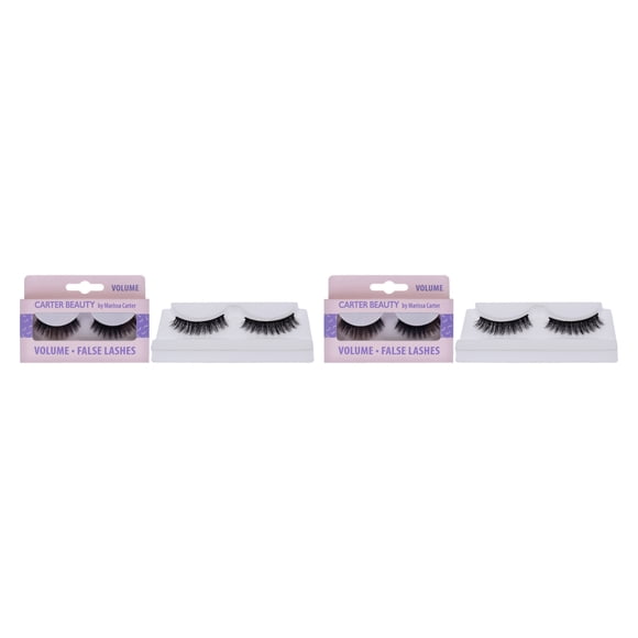 False Lashes Carter Beauty Volume Mink Lash, 1 par (paquete de 2)