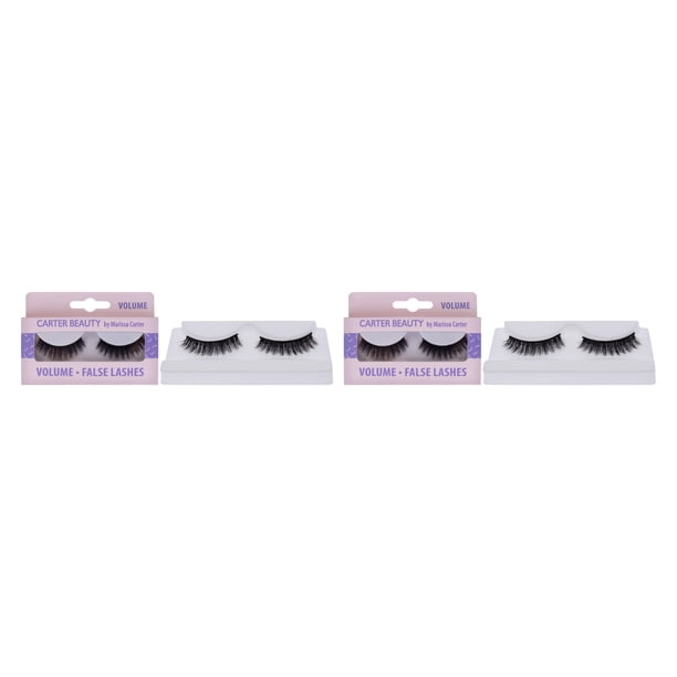 False Lashes Carter Beauty Volume Mink Lash, 1 par (paquete de 2)