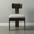 thumbnail image 4 of Upholstered Dining Chairs Set of 2 | Gray Fabric Side Chairs with Solid Rubber Wood Legs | 330 LBS Capacity | Modern Home Office &amp; Kitchen Furniture | 19"W x 20.1"D x 32.25"H, 4 of 14