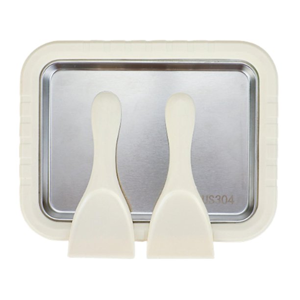 Máquina para hacer helado enrollado, plato frío instantáneo, regalo DIY, bandeja para helado instantáneo, actividades interactivas para padres e hijos cremoso