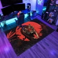 thumbnail image 2 of Moon Tiger Rug 5x6ft Area Rugs Vintage Painted Blood Moon Plant Tiger Rugs Non Slip Machine Washable Indoor Throw Carpet for Living Room Bedroom Study Office Entrance Foyer, 2 of 7