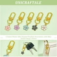 thumbnail image 4 of 25Pcs 5 Colors Flower Keychain Set Flower Daisy Enameled Charms Keychain with Flower Pendant Key Chains for Car Keys Ring Handbag Bag Earphone Case Decoration Purse Accessories DIY Crafts diy, 4 of 6