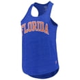 thumbnail image 2 of Women's League Collegiate Wear Heather Royal Florida Gators Two-Hit Intramural Tri-Blend Scoop Neck Racerback Tank Top, 2 of 3
