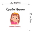 thumbnail image 4 of Personalized Name Day Care Wall Decal Happy Cute Kid Reading Book Daycare Wall Decal for Care Taker Education Cute Themed Room Décor - Size: 20 In x 20 In, 4 of 5