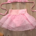 thumbnail image 6 of BemeyourBBs Toddler Baby Girl 2 Piece Swimsuit Summer Bikini Set Little Girl Bathing Suit Swimwear Pink 3D Floral Halter Bikini Top and Tutu Skirt with Liner Panty Beachwear, 6 of 7