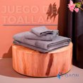 thumbnail image 4 of Juego de Toallas de Baño de Algodon Suaves Absorbentes y Resistentes Set de 3 Piezas Gris Gaon, 4 of 5