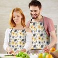 thumbnail image 5 of White Yellow Gray Flower Sunflower Pattern Apron-Garden Aprons for Women with Pockets-Cotton Linen Waterproof Kitchen Cooking Gardening Aprons Adjustable for Kitchen,Cooking,BBQ and Salon 33x27 Inch, 5 of 7
