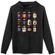 thumbnail image 1 of Sudadera con capucha y estampado de tarro de comida retro, algodón agradable para la piel, top informal unisex.(M), 1 of 5