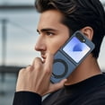 thumbnail image 7 of ELEHOLD Case for Samsung Galaxy Z Flip 7, Shockproof Magnetic Phone Case with 360° Ring Kickstand,Blue, 7 of 7