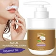 thumbnail image 2 of Coconut Oil Facial Hair Removal Cream, Coconut Oil Hair Removal Cream, Facial Hairs Removal Coconuts Creams, Gentle Body Hair Remover Cream for all Skin (2PC), 2 of 7