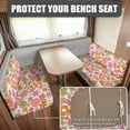 thumbnail image 2 of FOR U DESIGNS Cute Flower Pattern 2 Pcs RV Dinette Cushion Covers Anti-Slip Camper Cushion Slipcover Stretch 2 Seat Sofa Chair Cover 1 Backrest Covers and 1 Bench Covers, 2 of 7