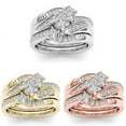 thumbnail image 2 of Electroplated 18k Gold Rose Gold Diamond Zircon Ring, 2 of 5