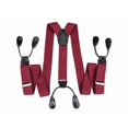 thumbnail image 2 of SUTENGDA Button Holes Link Men‘s Suspenders Adjustable Elastic Unisex Braces Wine Red, 2 of 5