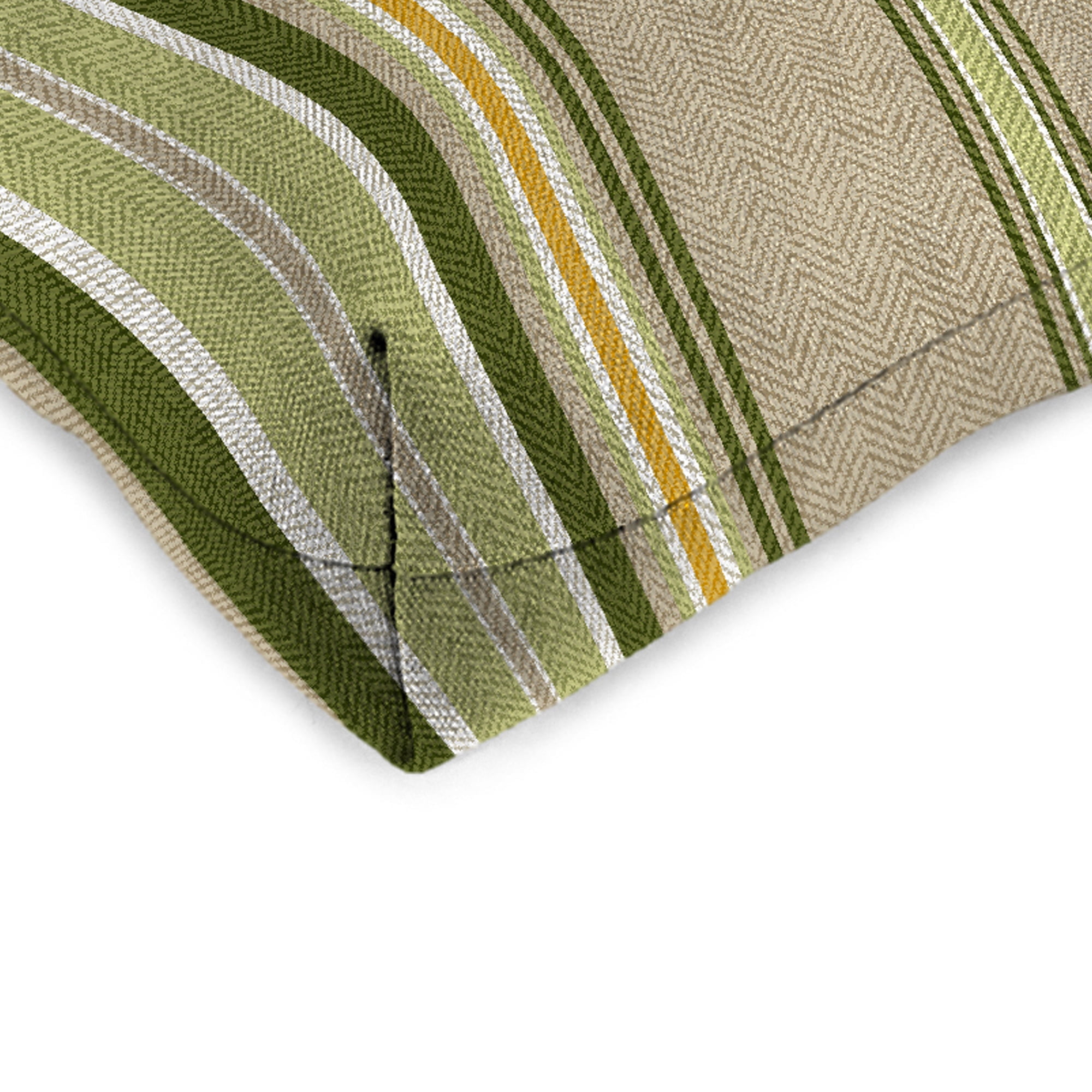 Jordan Manufacturing 19" x 19" Terrace Sunrise Multicolor Stripe Square Tufted Outdoor Wicker Seat Cushions (2 Pack)