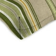 thumbnail image 5 of Jordan Manufacturing 44" x 18" Terrace Sunrise Green Stripe Rectangular Tufted Contoured Outdoor Wicker Settee Bench Cushion, 5 of 14
