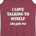 thumbnail image 3 of Instant Message - I Love Talking To Myself - Women's Racerback Tank Top, 3 of 6