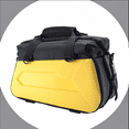 thumbnail image 1 of PVC+TPU 25L Expandable Bicycle Rear Seat Bag - WEST BIKING Multi-functional Hard Shell Bike Pannier with 13L Unfolded Capacity, 400*230*200mm, 980g, for Medium & Short Distance Cycling, Black-Yellow,, 1 of 6