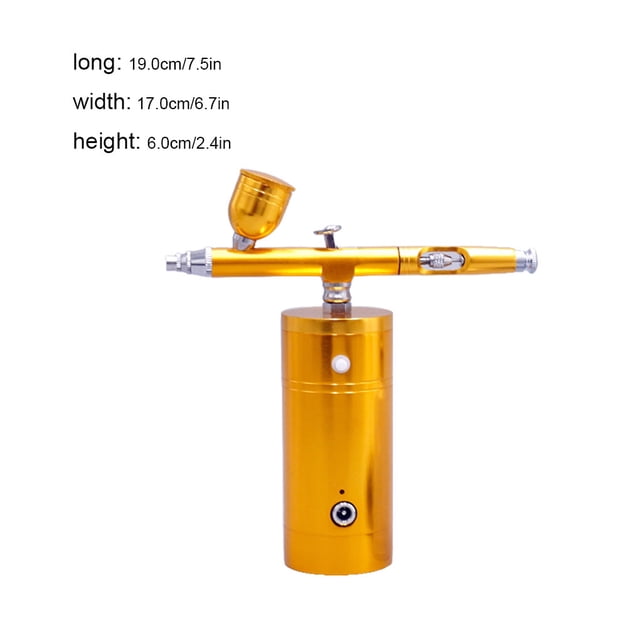 Mini Airbrush Compressor Universal Rechargeable Nail Art Decor Tattooing Small Pump Design Paint Spray Tool Painting Fitting Golden