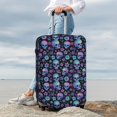 thumbnail image 7 of Pofeuu Skull Flower Blue Print Luggage Suitcase Cover Protector Luggage Washable Covers Aesthetic for 18/24/28/32 inch Luggage（No luggage included）-Medium, 7 of 7