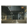 thumbnail image 1 of Industrial Cutting Board, Dark Industrial Interior of an Old Building Place of Manufacturing Hangar Print, Decorative Tempered Glass Cutting and Serving Board, Large Size, Multicolor, by Ambesonne, 1 of 1