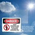 thumbnail image 6 of (2 Pack) Robot Operating Area Do Not Enter OSHA Danger Sign 18 Inch X 12 Inch Vinyl Label Decal Sticker Weather Resistant, UV Protected for Workplace, Business, and Construction Site,, 6 of 7