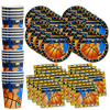 Basketball Birthday Party Supplies Set Plates Napkins Cups Tableware Kit for 16