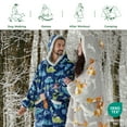 thumbnail image 6 of (2 pack) Cozy Comfort Wearable Blanket Hoodie with Sleeves - Sherpa Hooded Blanket as Dinosaur Gifts for Adults Men Boyfriend Girlfriend, Warm Sweatshirt Blanket, 6 of 7