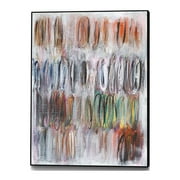Giant Art Canvas  24x32 Paint Scribble II Framed in Multi-Color