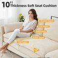 thumbnail image 2 of AECOJOY 89" Comfy Sofa Couch for Living Room, 3 Seats Large Modern Chenille Sofa with 2 Removable Pillows, Oversized Cozy Cloud Couch for Apartment (Cream White), 2 of 10