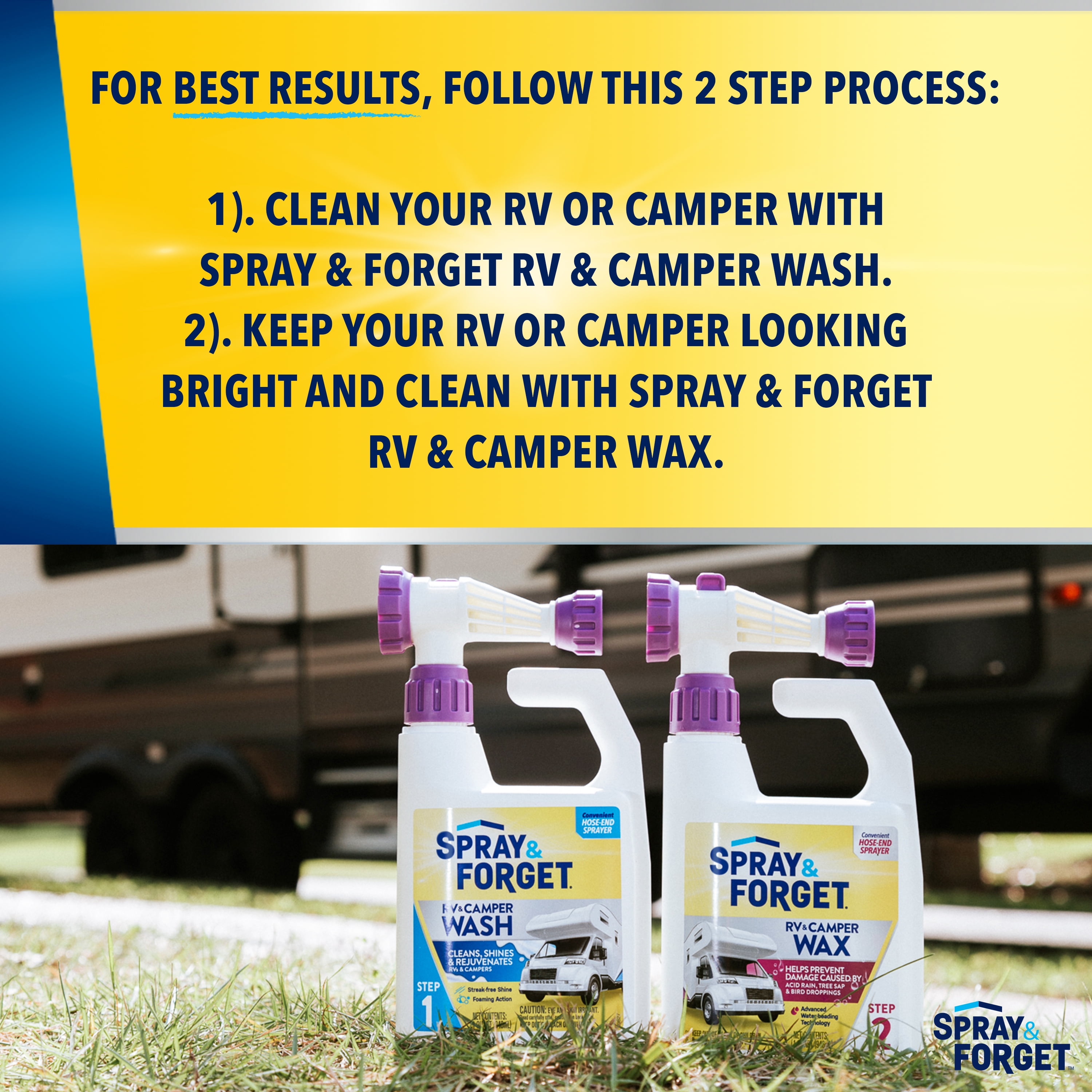 Spray & Forget RV & Camper Wax 32 Oz Hose End