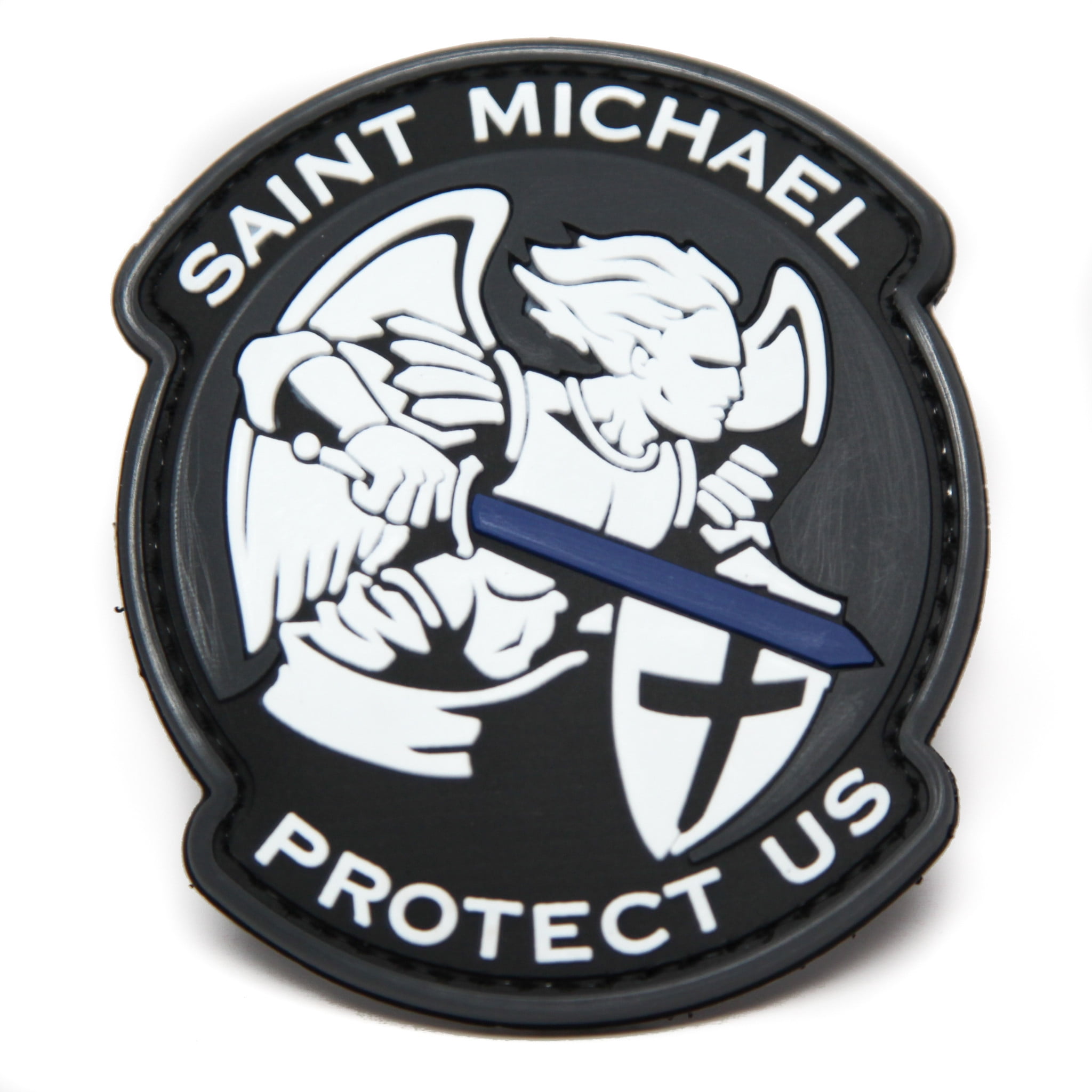 Saint Michael Protect Us PVC Rubber Morale Patch - Walmart.com