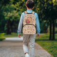 thumbnail image 4 of POLERO Large Capacity Backpack for School Daily Use, Polyester Waterproof Backpacks, Capybara Watermelon Pattern Design, 4 of 10