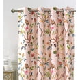 thumbnail image 2 of DriftAway Lauren Colorful Watercolor Tree Pattern Blackout Lined Grommet Window Curtain 84"L x 52"W Blush, 2 of 7