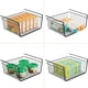 thumbnail image 2 of Cesta negra para debajo del estante, paquete de 2 cestas de alambre deslizantes para debajo del gabinete, ahorra espacio en la cocina, la despensa, el escritorio, la estantería y el armario de, 2 of 7