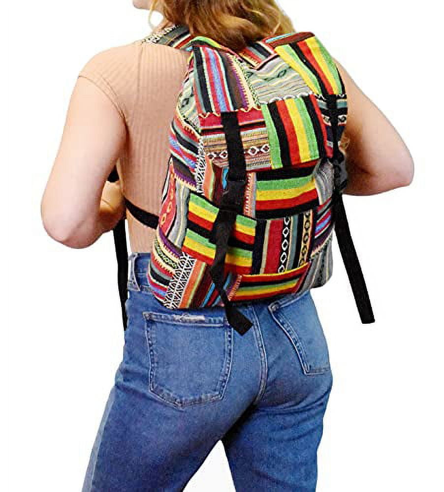Bohemian Backpack - Boho Backpack Purse - Large Baja  display picture 2