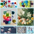 thumbnail image 3 of Pom Pom Maker, 4 Sizes, 4 Sizes Bobble Maker, 12 Colours Wool for Crochet Knitting, Large Set, Fluff Ball Weaver, DIY Craft Pompom Making Kit, Weaving, DIY, Wool Yarn, Knitting, Craft Project, 3 of 6