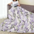thumbnail image 6 of Pofeuu Lavender Flowers Print Ultra-Soft Micro Fleece Blanket,for Bed Or Sofa,All Season Throw Blankets Flannel Blanket-80"x60", 6 of 7