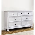 thumbnail image 2 of Transitional Wooden Dresser with 7 Drawers and Bun Feet White, 2 of 2