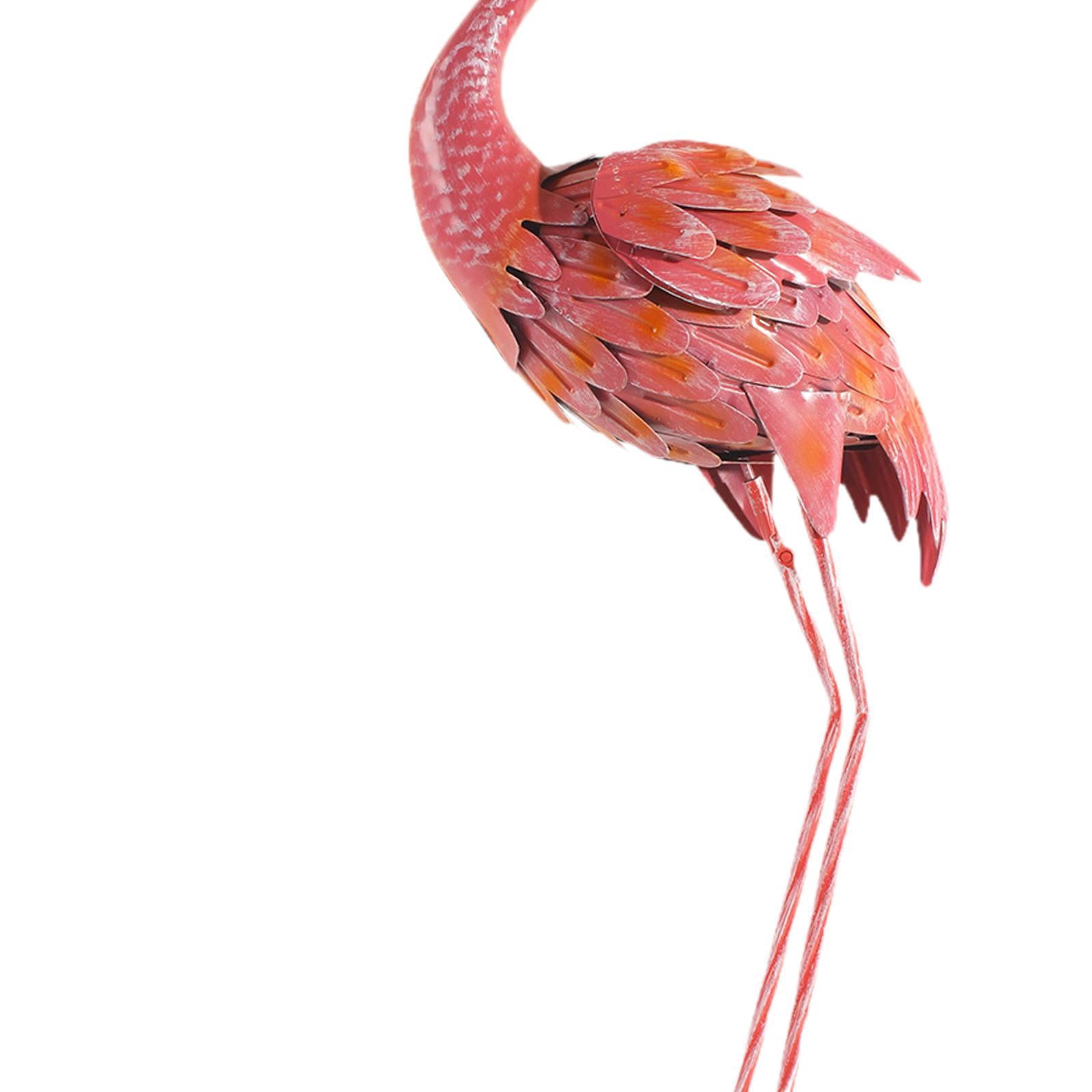 koolsoo Animal Figurines Flamingo Statue Crafts Decorative Multifunctional DIY Landscape Ornament Garden Sculpture for Garden Balcony
