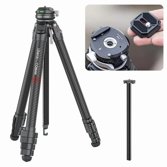 COMAN Zero F38 Lightweight Travel Tripod Full Carbon Fiber Professional Outdoor Tripod Monopod With F38 Quick Release Ball Head