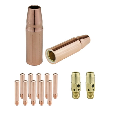 

MIG Gun Consumables Kit - Compatible with Lincoln/Magnum 300 & 400 and Tweco #3 & #4 - 54A Diffuser - Tip: 1/16 - 23 Nozzle: 1/2