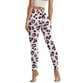 thumbnail image 2 of Renewold Light Pink Leopard Print Leggings for Women with Pockets Ultra Soft Running Pants High Waisted Spandex Graphic Leggings Thick Essential Pants Scrunch Butt Lifting, XXL, 2 of 8