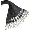 thumbnail image 1 of 10 cordones negros para credenciales de identificación, cordón de nailon con clip giratorio y gancho para credenciales de oficina y llaveros., 1 of 7