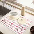 thumbnail image 6 of Ryvnso Hearts Print Dish Drying Mat for Kitchen Countertop 16x18 Small Dish Pad Drainer Rack Dish Sink Mats, 6 of 7