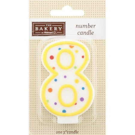 The Bakery At Walmart Number 8 Candle, 1ct