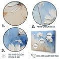 thumbnail image 3 of Designart "Expression Of Beige And Blue Cornflowers In Minimalism I" Cornflowers Floater Framed Wall Decor, 3 of 5