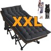 Slsy Extra Heavy Duty Foldable Quick XL Camping Cot, Black, 78"x32"x18", Supports 900 lbs