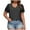 Black, variant on fatyb Plus Size Tops for Women Puff Short Sleeve Eyelet Blouses Dressy Summer Beach Vacation Tshirts