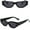 Blackgray, variant on Retro Cat Eye Sunglasses Women Vintage Small Eyewear Women/Men Rivet Sun Glasses Female Eyewear UV400