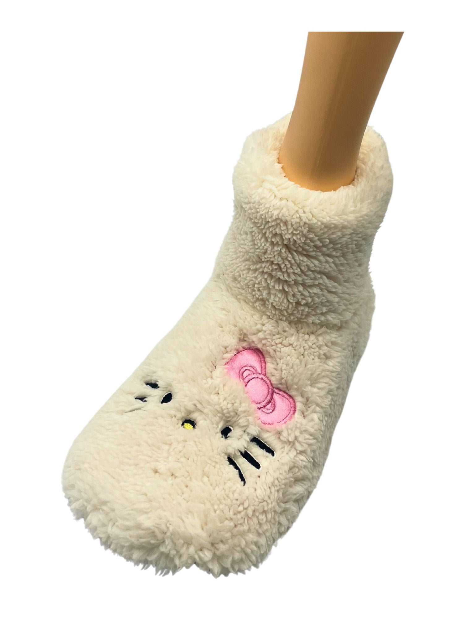 Hello Kitty Women's Plush Bootie Slipper Socks, 1-Pack, Sizes S/M-M/L